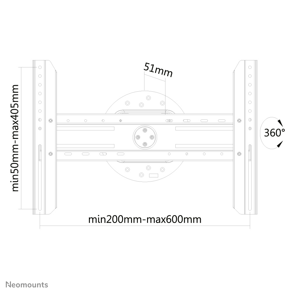 Neomounts LED-WR100BLACK TV-beugel wand 37-75" - roteerbaar